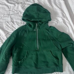 Lululemon oversized half zip scuba evergreen
